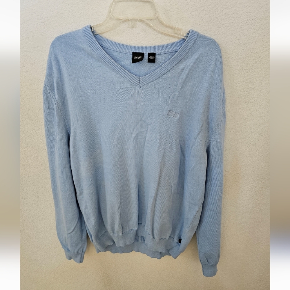 Hugo Boss V-Neck Lightweight Knit Sweater Size XXL
